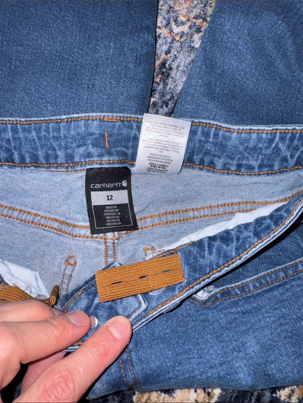 CARHARTT MODEL BD8374-B BOYS DENIM JEANS SIZE 12 - Picture 3 of 7